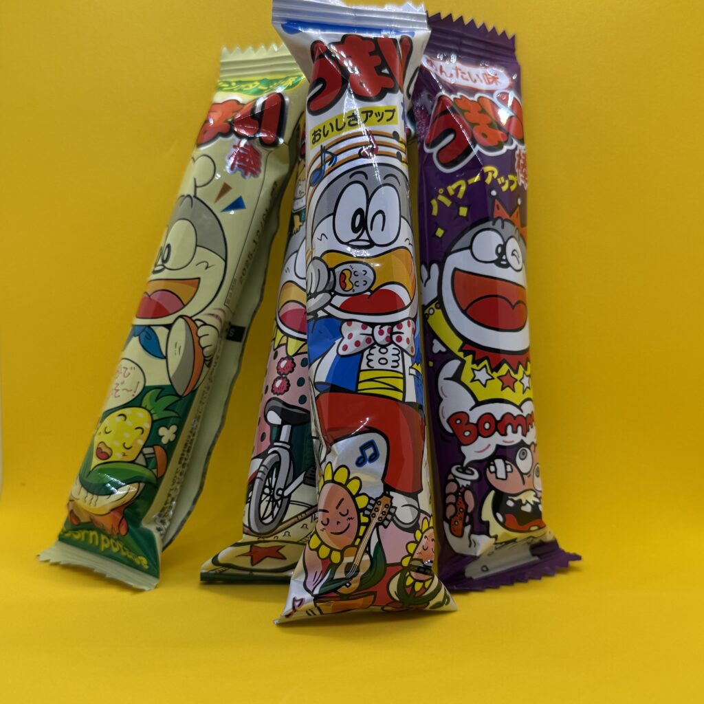 Umaibo corn puff snack.