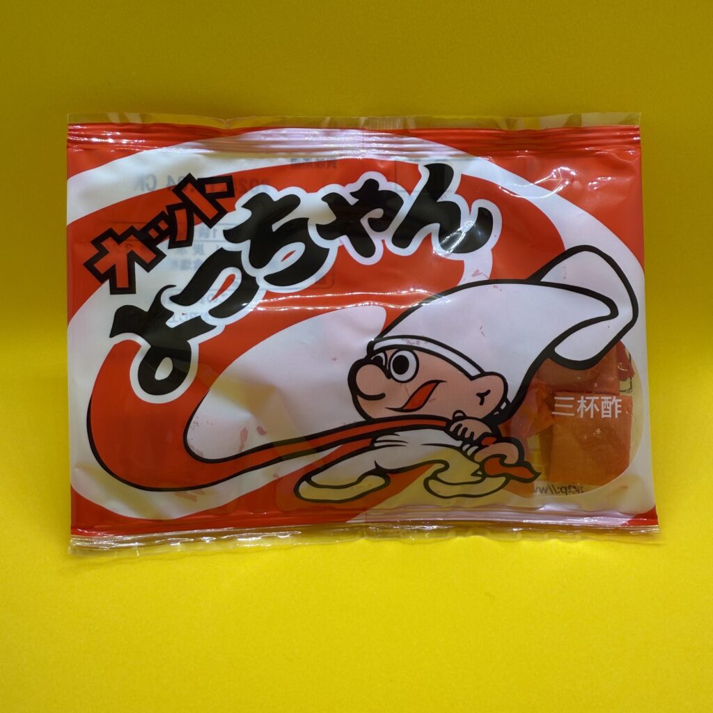 Yotchan Ika pickled squid snack.
