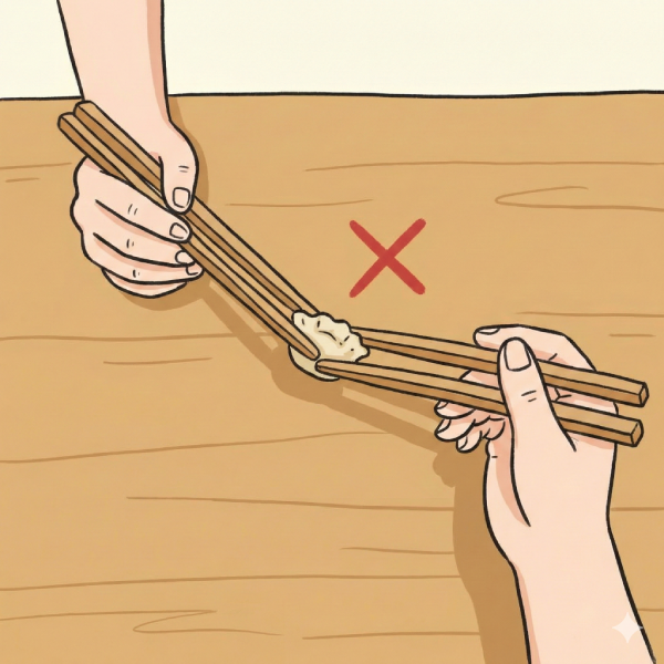 Do not pass food chopstick to chopstick